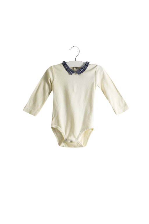 A Blue Long Sleeve Bodysuits from Jacadi in size 6-12M for boy. (Front View)