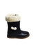 A Navy Winter Boots from Jacadi in size 4T for girl. (Back View)