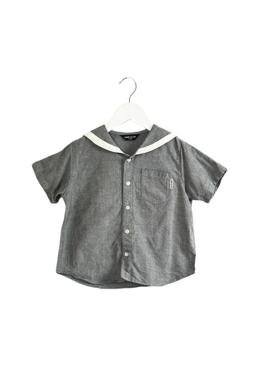A Black Short Sleeve Tops from Comme Ca Ism in size 4T for girl. (Front View)