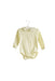 A Ivory Long Sleeve Bodysuits from Ralph Lauren in size 6-12M for girl. (Front View)