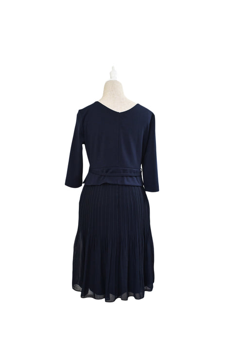 Navy Seraphine Maternity Long Sleeve Dress S (US6) at Retykle