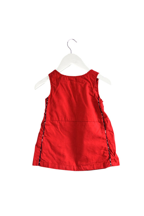 A Red Sleeveless Dresses from Sergent Major in size 6-12M for girl. (Back View)