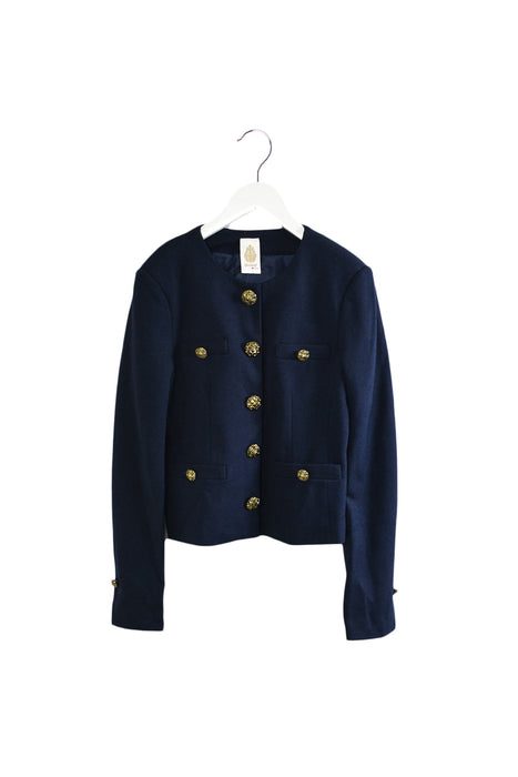 A Navy Lightweight Jackets from Dondup in size 10Y for girl. (Front View)