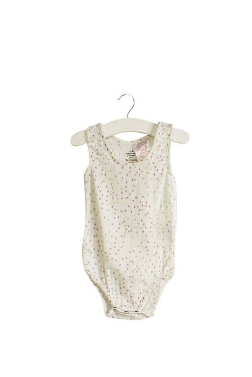 A Pink Sleeveless Bodysuits from Aden & Anais in size 3-6M for girl. (Front View)