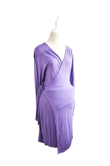 Purple Chickeeduck Maternity Long Sleeve Dress S at Retykle