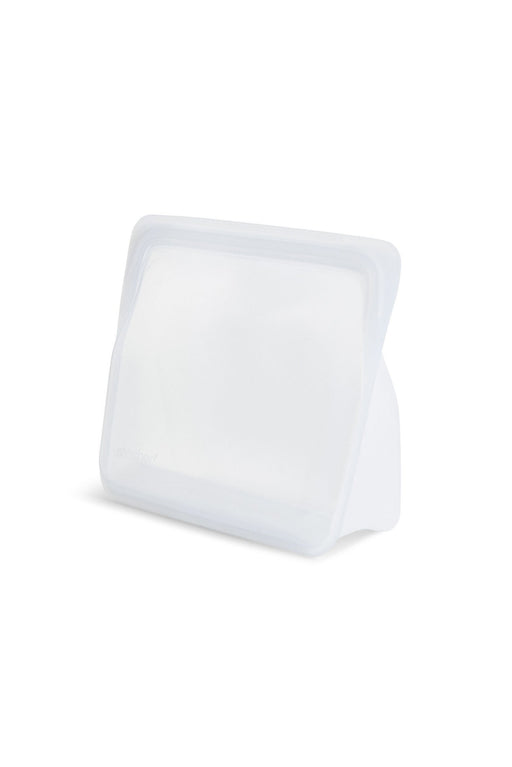 White Stasher Reusable Silicone Stand-Up Bag at Retykle
