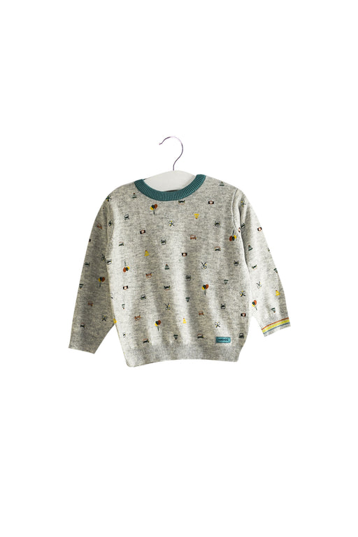 Grey Catimini Knit Sweater 12M at Retykle