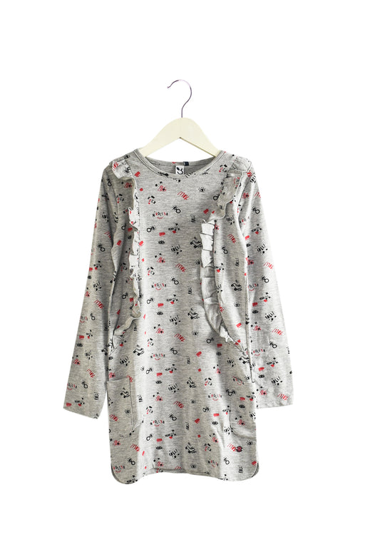 Grey 3Pommes Long Sleeve Dress 7 - 8Y at Retykle