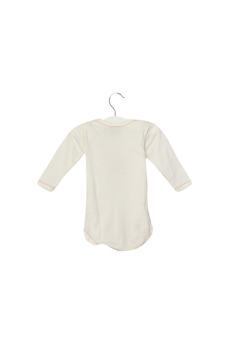 A White Long Sleeve Bodysuits from Petit Bateau in size 3-6M for girl. (Back View)