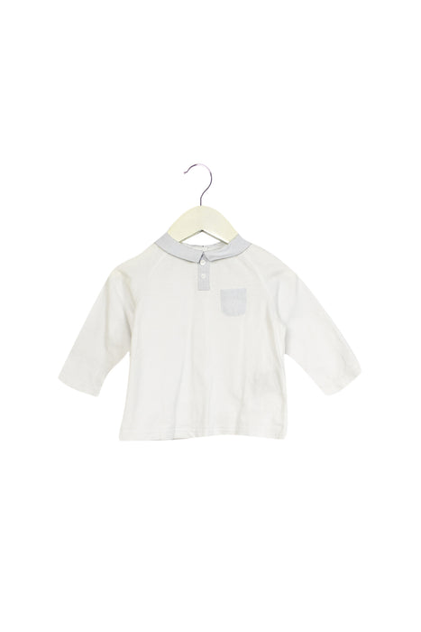 White Cyrillus Long Sleeve Top 9M at Retykle