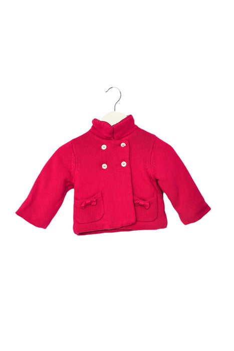 A Pink Lightweight Jackets from Jacadi in size 6-12M for girl. (Front View)