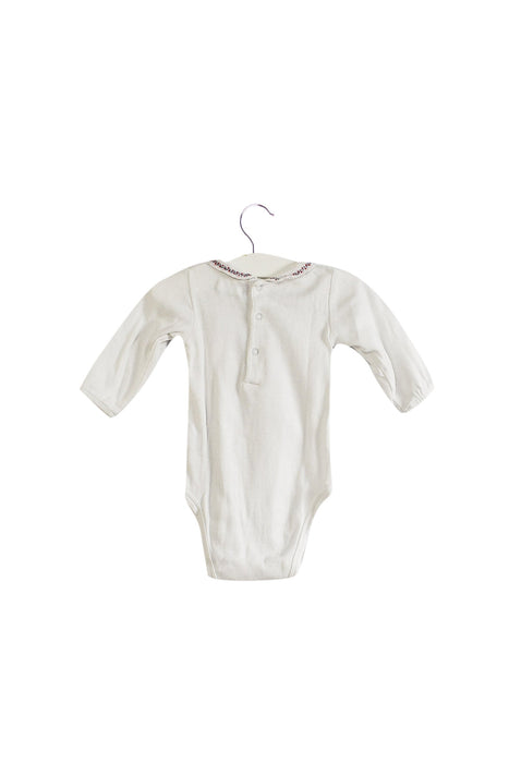 A White Long Sleeve Bodysuits from Bout'Chou in size 3-6M for girl. (Back View)