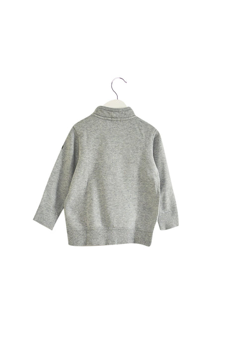 A Grey Buttoned Sweatshirts from Miki House in size 2T for girl. (Back View)