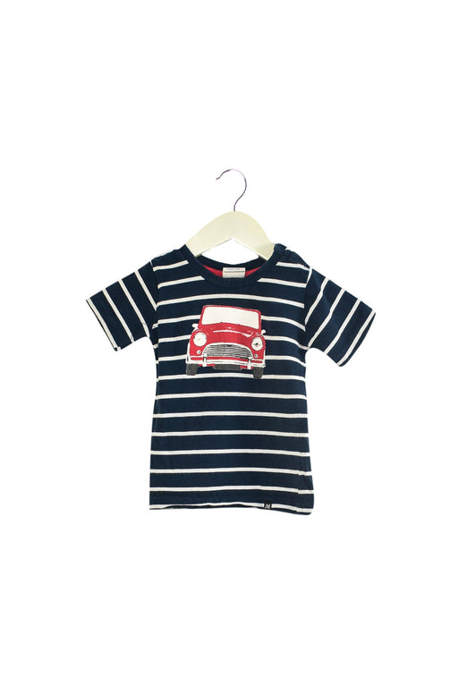 A Navy Short Sleeve T Shirts from Milky in size 6-12M for girl. (Front View)