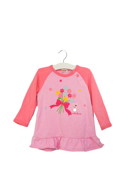 Pink Miki House Long Sleeve Top 12-18M (80cm) at Retykle