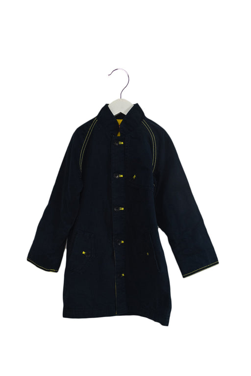 A Navy Lightweight Jackets from Shanghai Tang in size 2T for boy. (Front View)