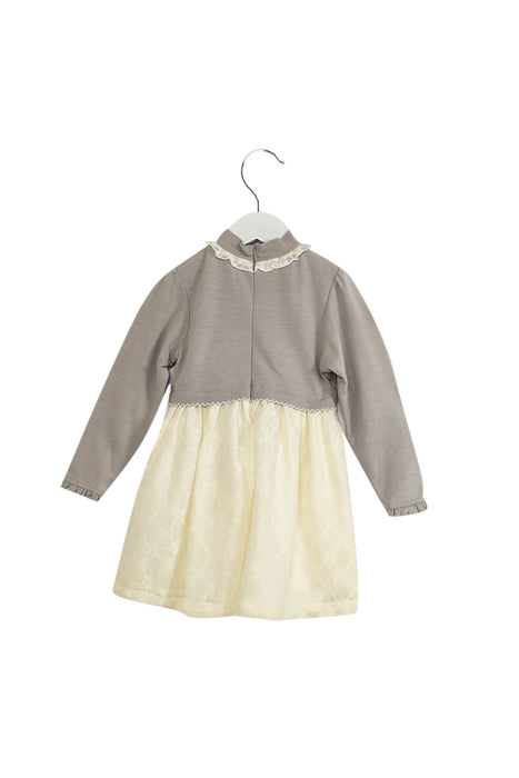 Grey Chickeeduck Long Sleeve Dress 2T (100cm) at Retykle