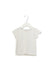 A White Short Sleeve T Shirts from The Little White Company in size 6-12M for girl. (Front View)