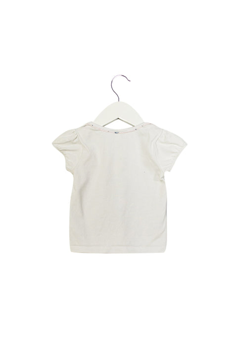 A White Short Sleeve T Shirts from The Little White Company in size 6-12M for girl. (Back View)