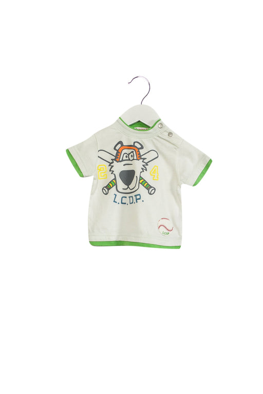 A White Short Sleeve T Shirts from La Compagnie des Petits in size 3-6M for boy. (Front View)