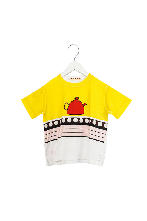A White Short Sleeve T Shirts from Marni in size 6T for girl. (Front View)