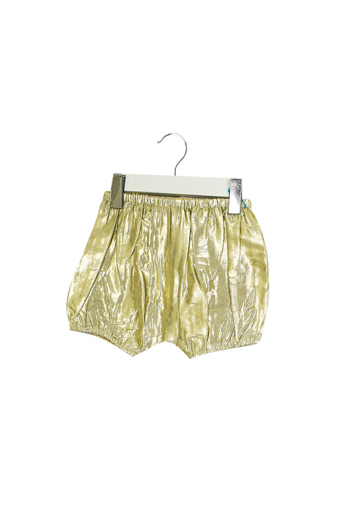 A Gold Shorts from Louis Louise in size 3-6M for girl. (Front View)
