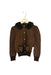 Brown Ralph Lauren Cardigan with Detachable Fur Trim 4T at Retykle