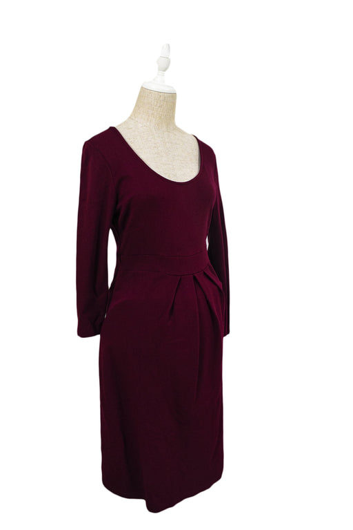 Burgundy Isabella Oliver Maternity Long Sleeve Dress S (US 4) at Retykle