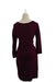 Burgundy Isabella Oliver Maternity Long Sleeve Dress S (US 4) at Retykle