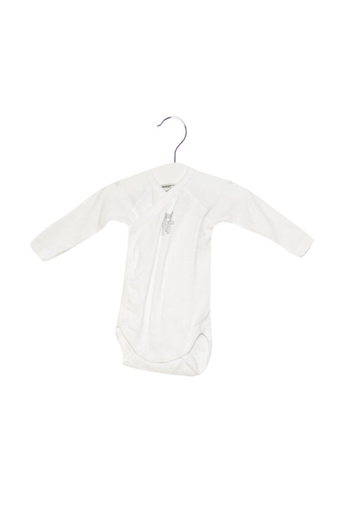 A White Long Sleeve Bodysuits from Cadet Rousselle in size 0-3M for boy. (Front View)