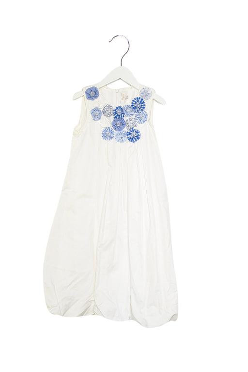 White Aletta Sleeveless Dress 8Y at Retykle