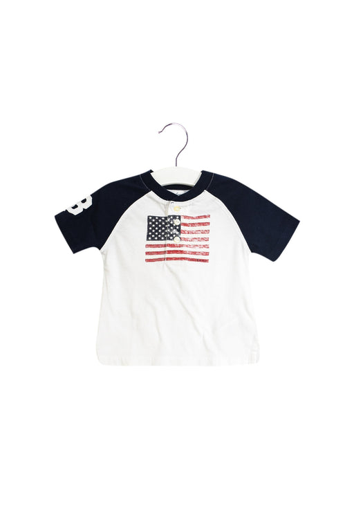 A White Short Sleeve T Shirts from Ralph Lauren in size 6-12M for boy. (Front View)