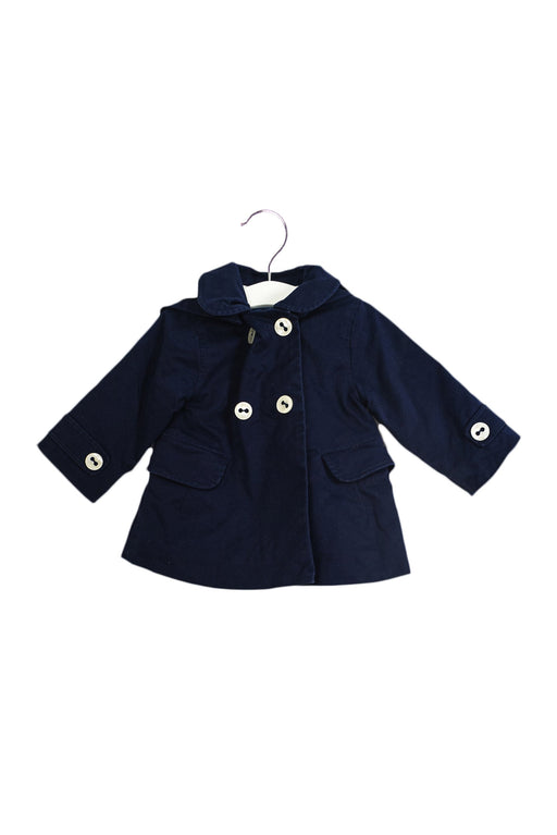 A Navy Lightweight Jackets from Jacadi in size 6-12M for girl. (Front View)
