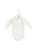 A White Long Sleeve Bodysuits from Bonpoint in size 3-6M for girl. (Front View)