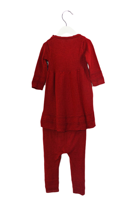 Red Purebaby Sweater Dress and Leggings Set 12-18M at Retykle