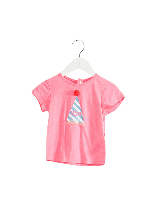 A Pink Short Sleeve T Shirts from Billieblush in size 12-18M for girl. (Front View)