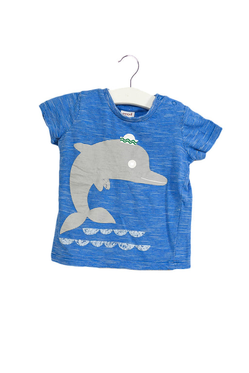 A Blue Short Sleeve T Shirts from Seed in size 0-3M for girl. (Front View)