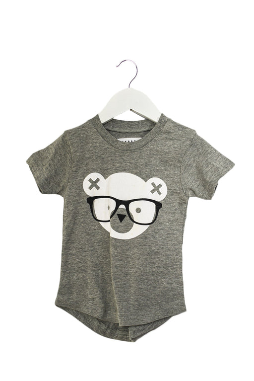 A Grey Short Sleeve T Shirts from Huxbaby in size 6-12M for neutral. (Front View)