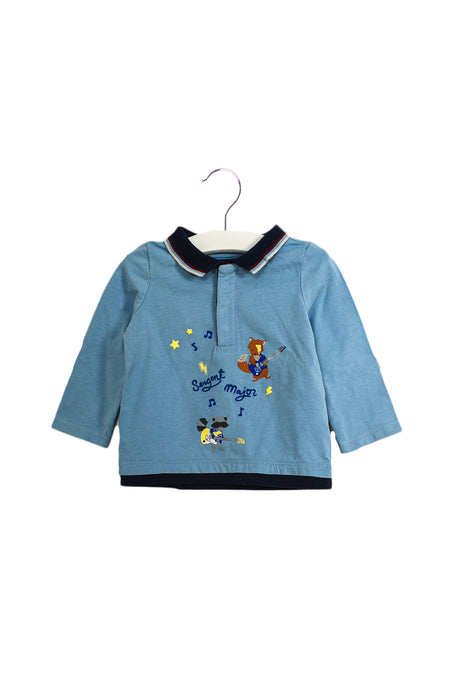 Blue Sergent Major Long Sleeve Polo 12M at Retykle