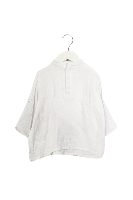 White Excuse My French Three Quarter Sleeve Top 2T at Retykle