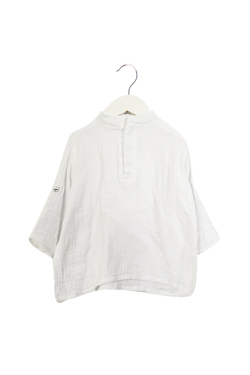 White Excuse My French Three Quarter Sleeve Top 2T at Retykle