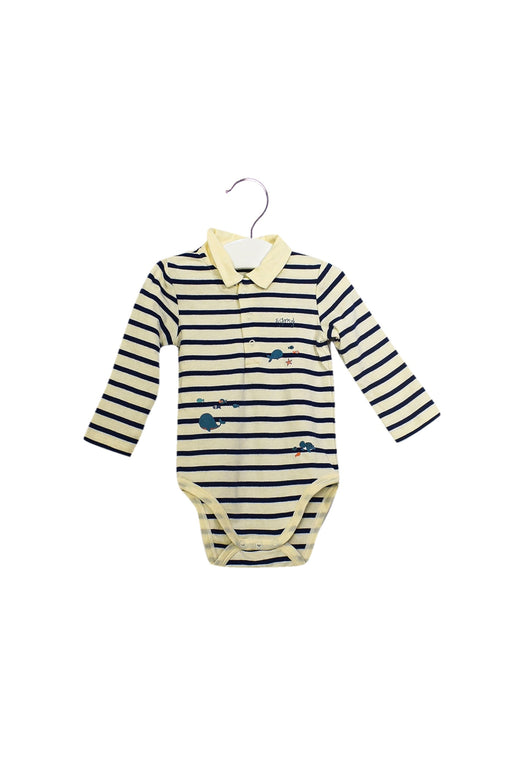 A Navy Long Sleeve Bodysuits from Sergent Major in size 3-6M for boy. (Front View)