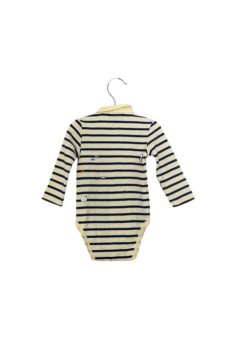 A Navy Long Sleeve Bodysuits from Sergent Major in size 3-6M for boy. (Back View)