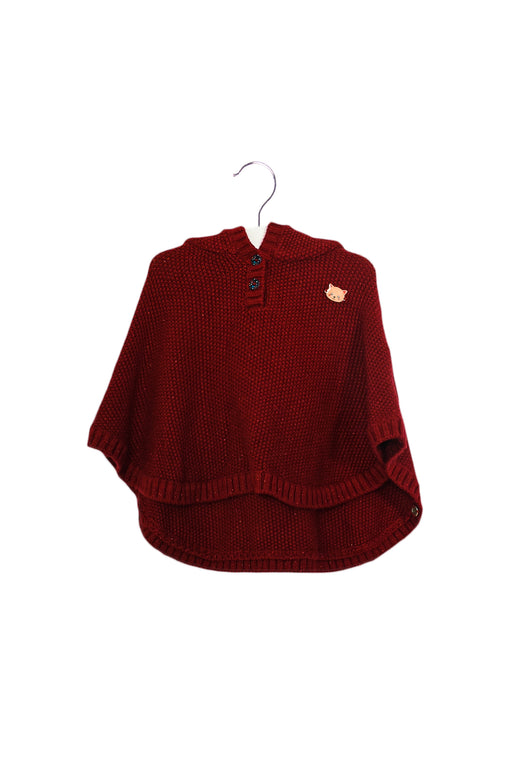 Red Sergent Major Knit Poncho 9-12M at Retykle