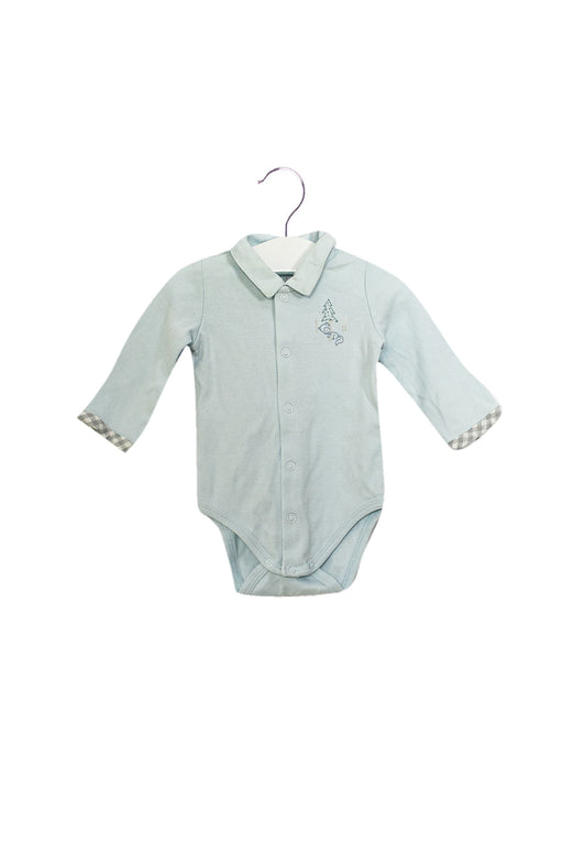 A Blue Long Sleeve Bodysuits from Sergent Major in size 0-3M for boy. (Front View)