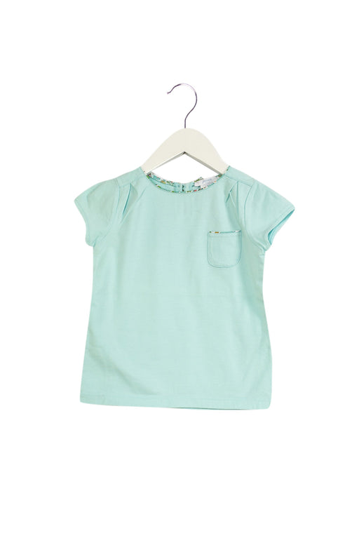 A Blue Short Sleeve Tops from Jacadi in size 4T for girl. (Front View)