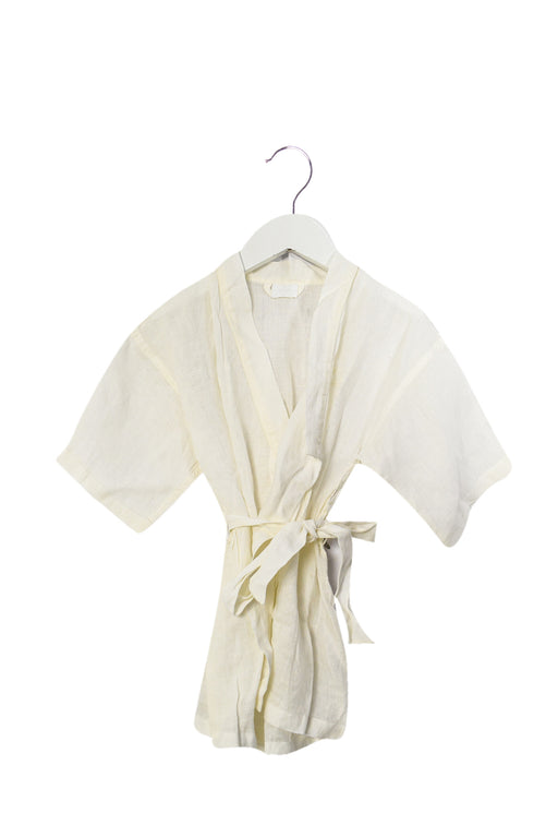 White Hermès Linen Kimono 2T at Retykle
