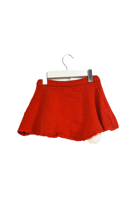 Red Organic Baby Knit Cape 12-18M at Retykle