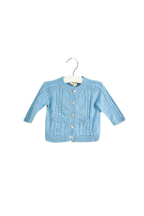 A Blue Cardigans from CIGOGNE Bébé in size 3-6M for neutral. (Front View)