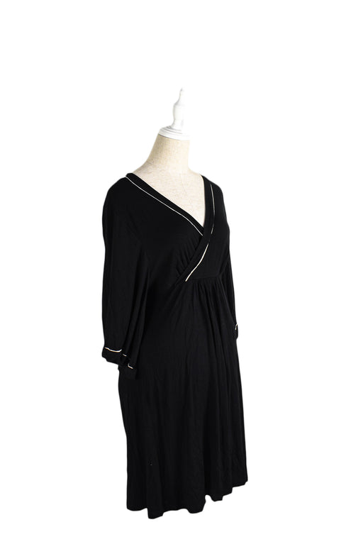 Black Mayarya Maternity Short Sleeve Dress S (US 4-6) at Retykle
